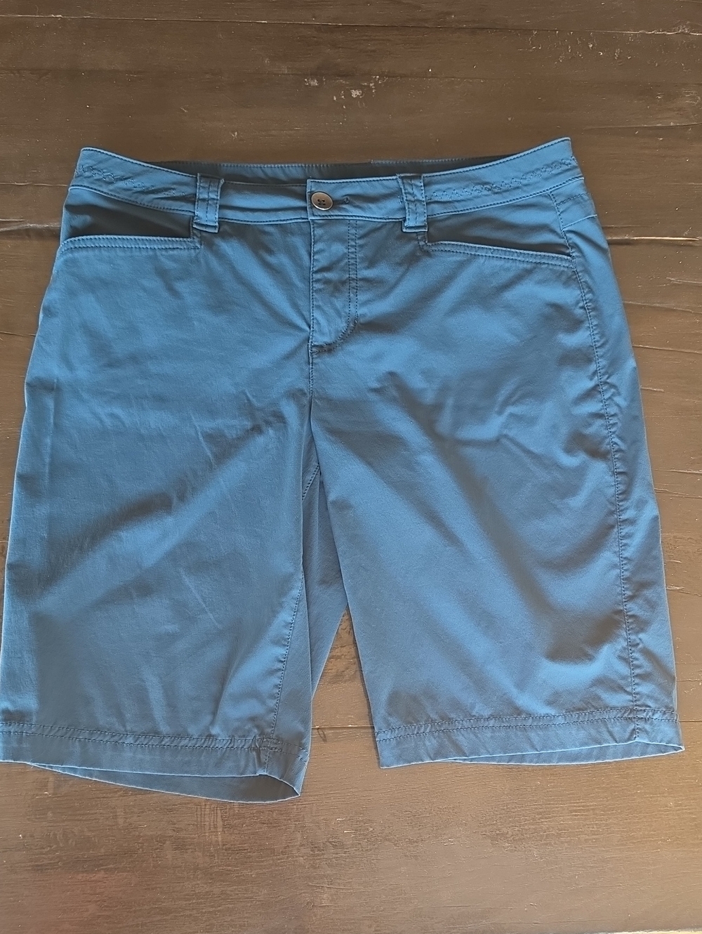 (8) Eddie Bauer Teal Blue Shorts Adventure Outdoor Hiking Athleisure Camping